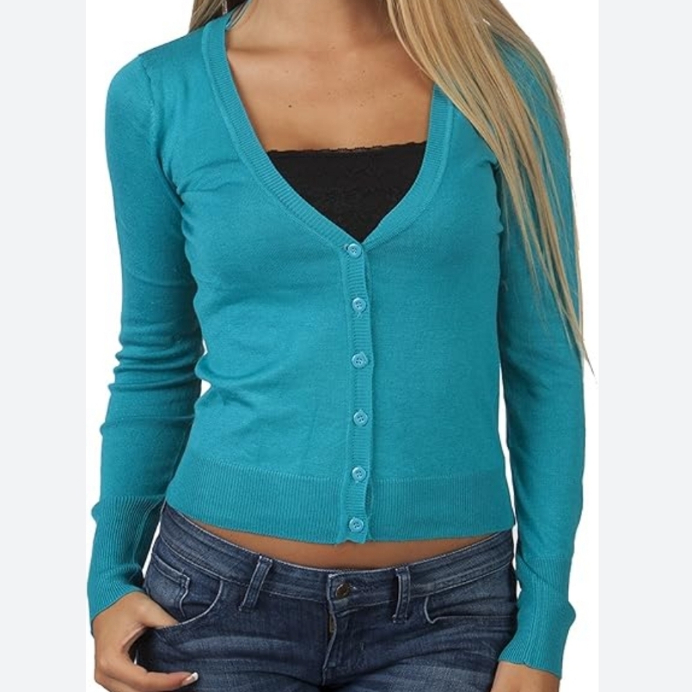 Turquoise cardigan